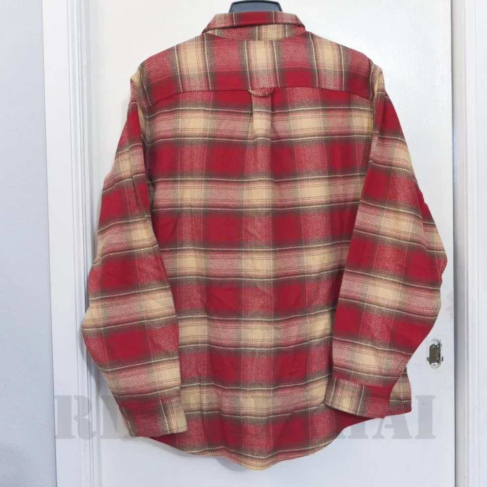 RED NWT Men’s Flannel Shirt Orvis - Picture 8 of 10